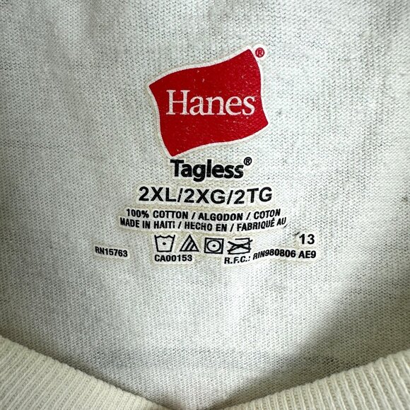 Harley Owners Group Hanes T-Shirt 2XL White Florida Gulf Coast St.Petersburg FL - Picture 3 of 7